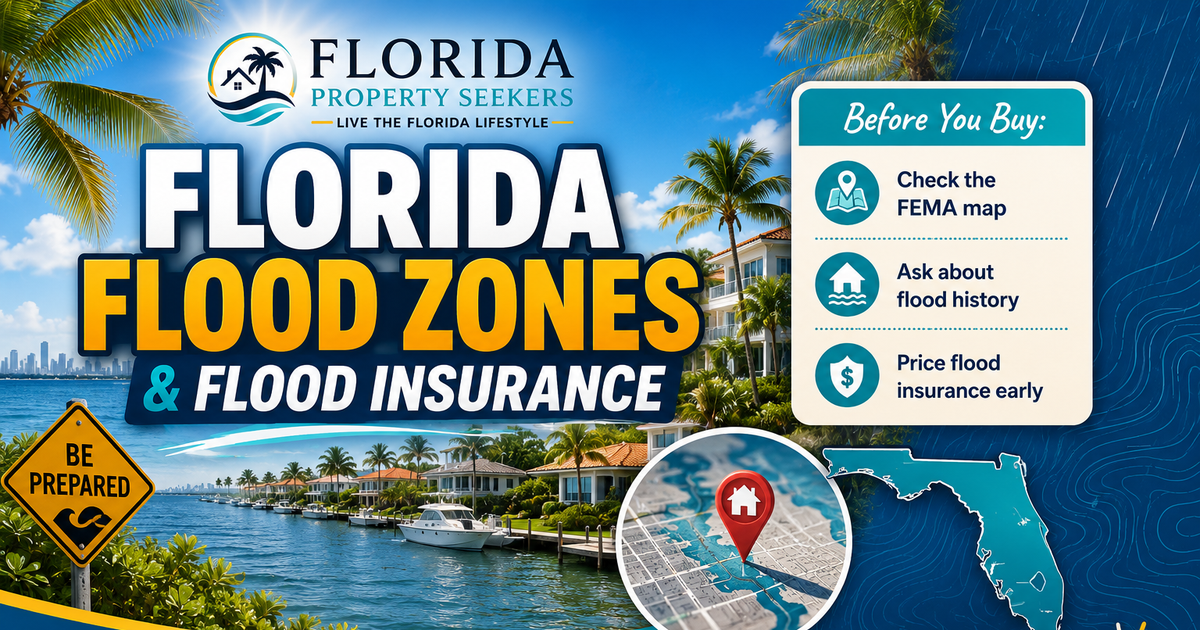 Florida flood zones and flood insurance buyer guide by Florida Property Seekers