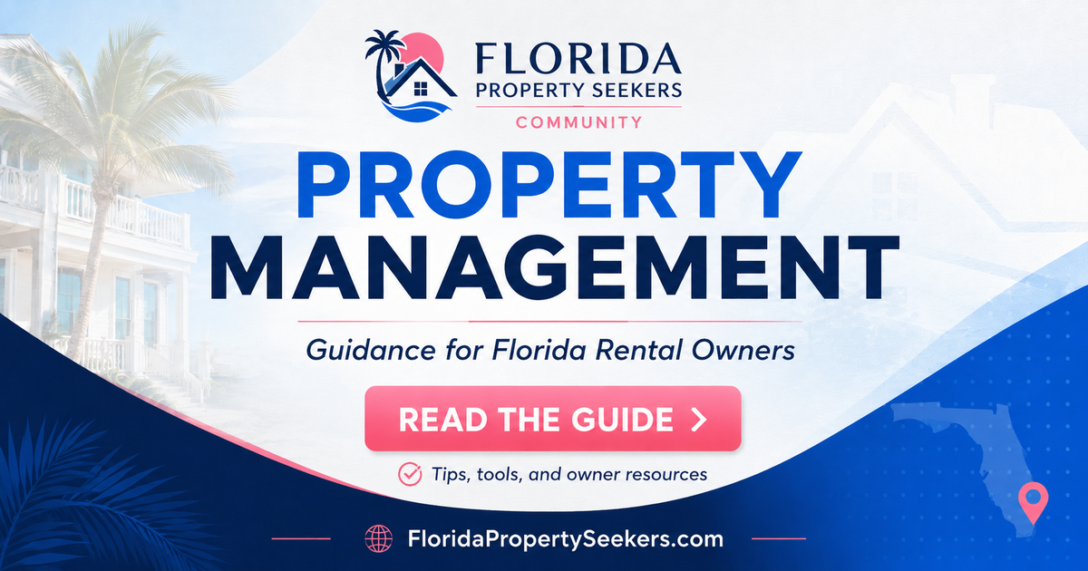 Florida Property Seekers property management guide for Florida rental owners.
