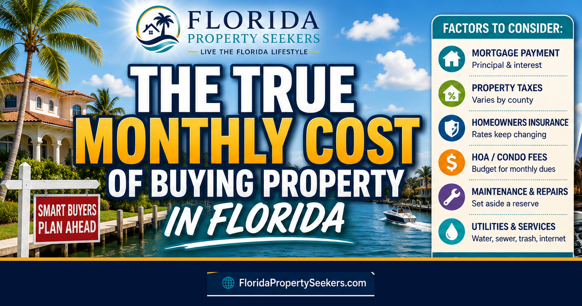 The true monthly cost of buying property in Florida by Florida Property Seekers
