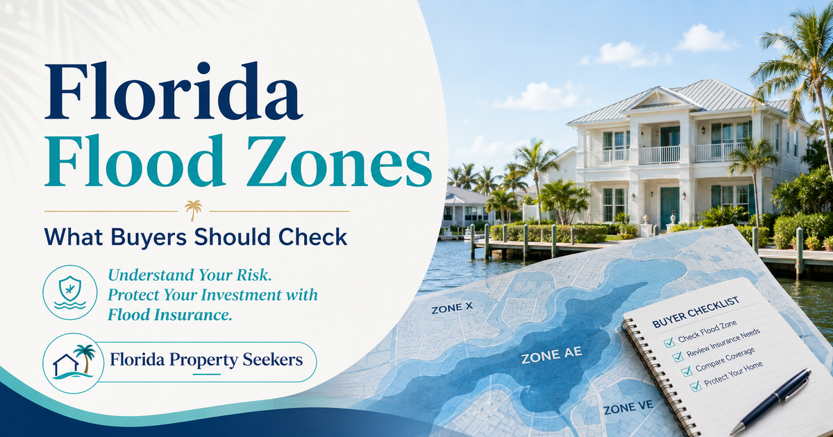 Florida flood zones and flood insurance buyer guide by Florida Property Seekers